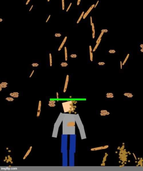 the ragdoll is literally getting bombarded with cookies | made w/ Imgflip meme maker