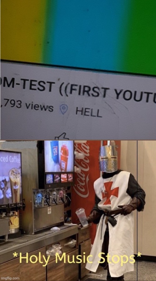 Devil or what | image tagged in holy music stops | made w/ Imgflip meme maker