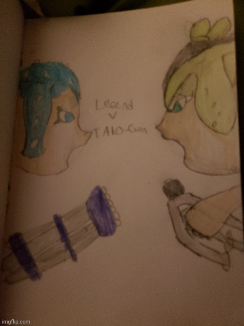 Sorry for shitty quality, My phone didn't want to focus | image tagged in legend v tako-chan | made w/ Imgflip meme maker