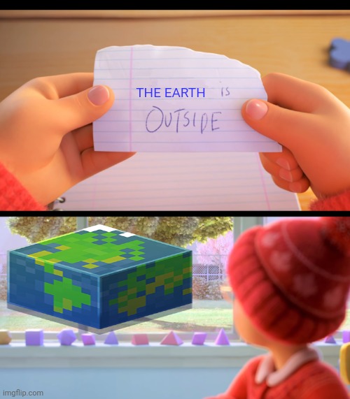 X is outside | THE EARTH | image tagged in x is outside | made w/ Imgflip meme maker