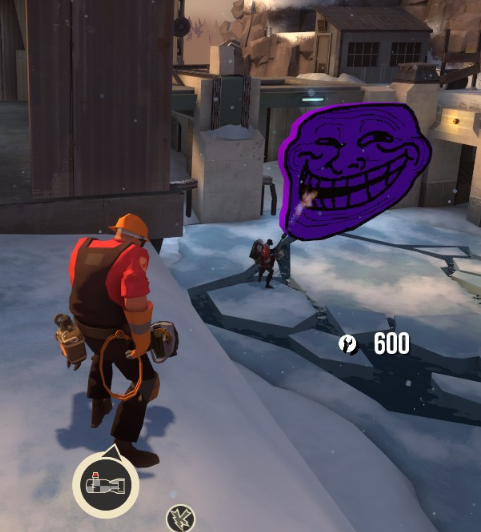 Engineer watches Pyro fight Troll Face Blank Meme Template