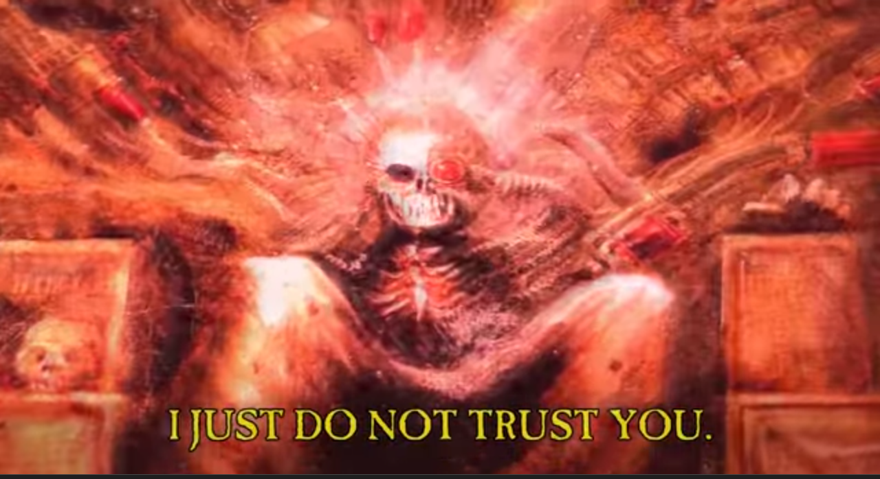 Emperor of Mankind No trust Blank Meme Template