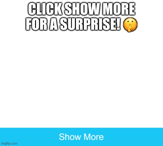 show more | CLICK SHOW MORE FOR A SURPRISE! 🤫 | image tagged in show more | made w/ Imgflip meme maker