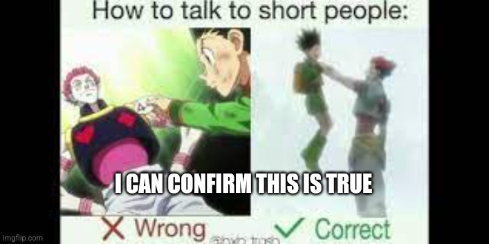 hxh meme | I CAN CONFIRM THIS IS TRUE | image tagged in hxh meme | made w/ Imgflip meme maker