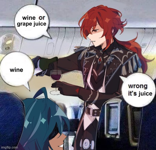 I love this so much- | image tagged in genshin impact,wine,wine drinker,drinking wine,grape,grapes | made w/ Imgflip meme maker