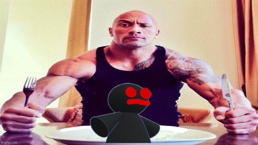 as nah he gon | image tagged in dwayne the rock eating | made w/ Imgflip meme maker