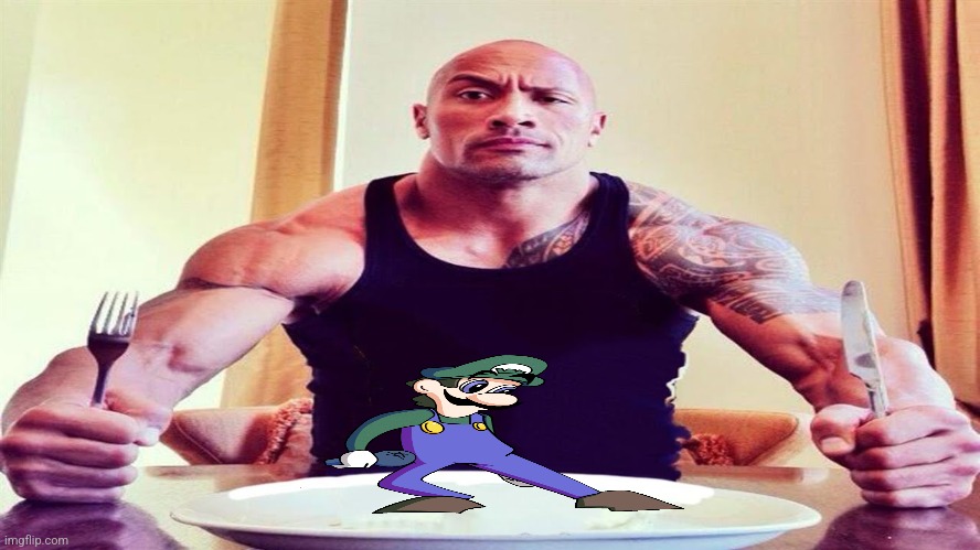 Dwayne the rock eating | image tagged in dwayne the rock eating | made w/ Imgflip meme maker