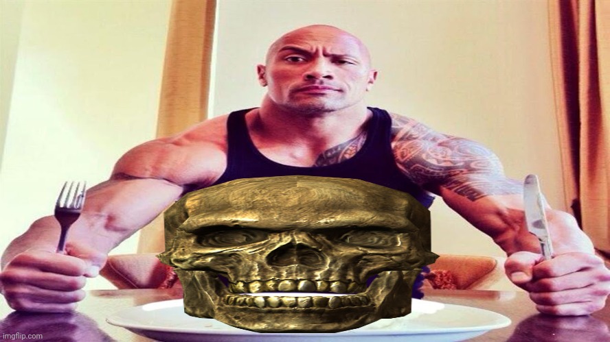 Dwayne the rock eating | image tagged in dwayne the rock eating | made w/ Imgflip meme maker