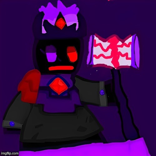 I tried making him an ax but it turned out more like a hammer so hammer it is | made w/ Imgflip meme maker