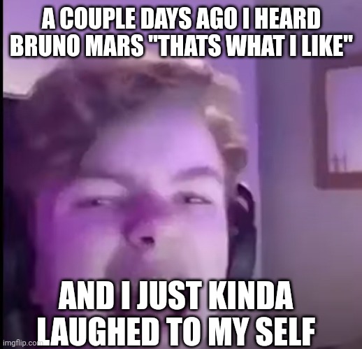 Image title | A COUPLE DAYS AGO I HEARD BRUNO MARS "THATS WHAT I LIKE"; AND I JUST KINDA LAUGHED TO MY SELF | image tagged in tommyinnit | made w/ Imgflip meme maker