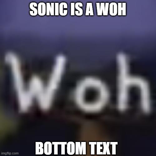 SONIC IS A WOH BOTTOM TEXT | made w/ Imgflip meme maker