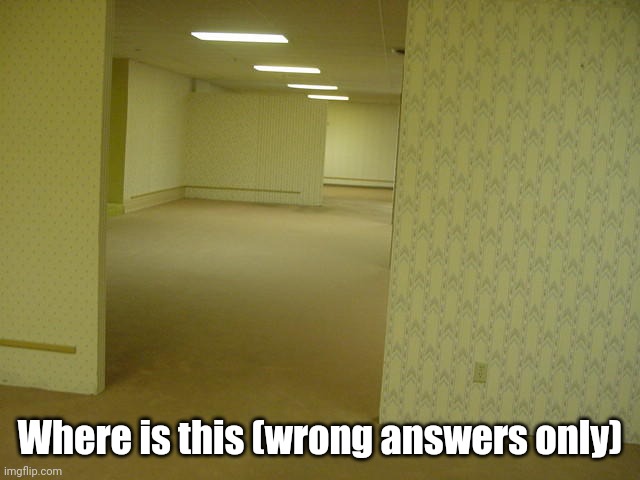 The Backrooms | Where is this (wrong answers only) | image tagged in the backrooms | made w/ Imgflip meme maker