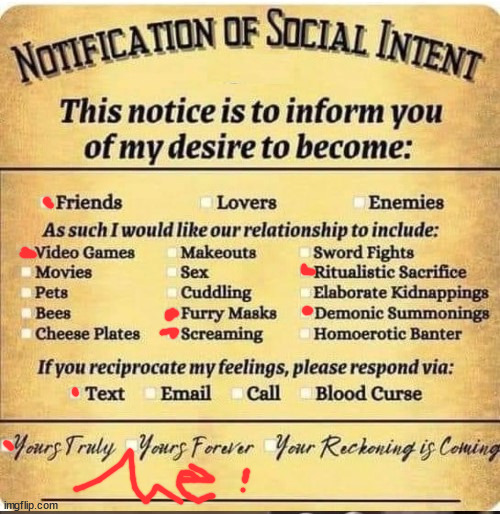 looking for some friends | image tagged in notification | made w/ Imgflip meme maker
