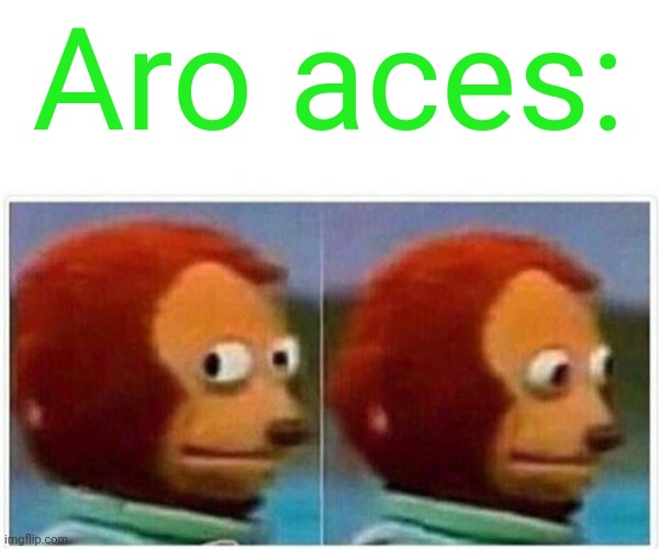 Monkey Puppet Meme | Aro aces: | image tagged in memes,monkey puppet | made w/ Imgflip meme maker