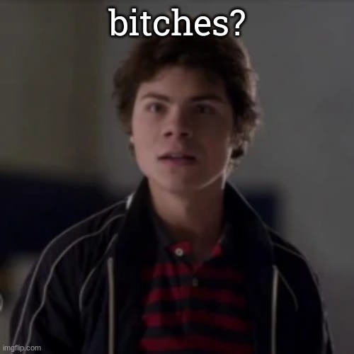 benny in utter shock | bitches? | image tagged in benny in utter shock | made w/ Imgflip meme maker