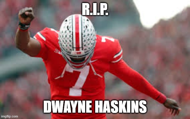 Too soon... | R.I.P. DWAYNE HASKINS | image tagged in nfl | made w/ Imgflip meme maker