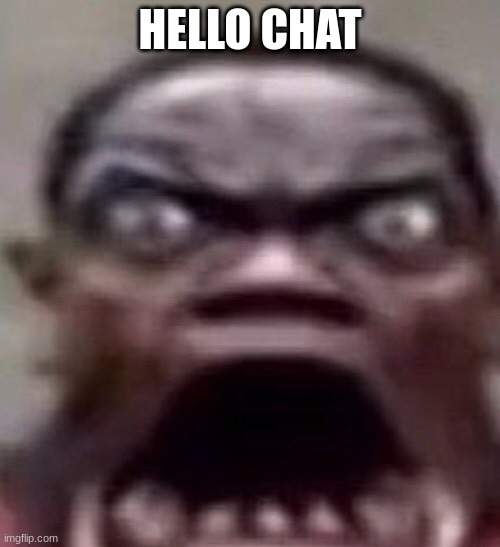 guy screaming | HELLO CHAT | image tagged in guy screaming | made w/ Imgflip meme maker