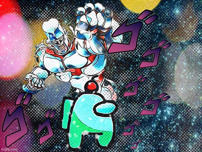auqa_the_jojo_weeb and his stand the galactic crazy diamond | image tagged in digital art,jojo's bizarre adventure | made w/ Imgflip meme maker