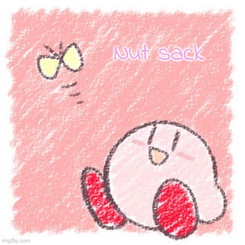 Kirby. | Nut sack | image tagged in kirby | made w/ Imgflip meme maker