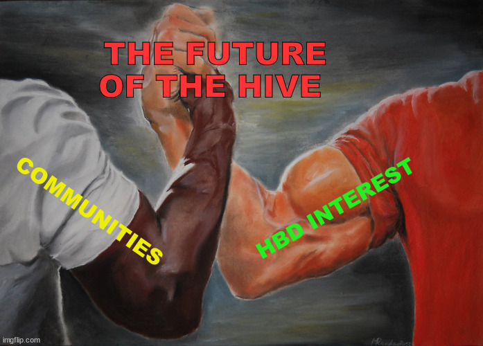 The future of hive | THE FUTURE OF THE HIVE; HBD INTEREST; COMMUNITIES | image tagged in hive,cryptocurrency,intreset,meme,hbd,funny | made w/ Imgflip meme maker