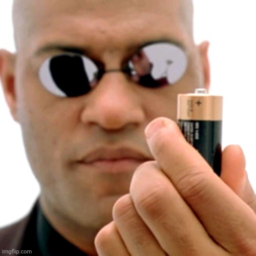 matrix Morpheus battery | image tagged in matrix morpheus battery | made w/ Imgflip meme maker