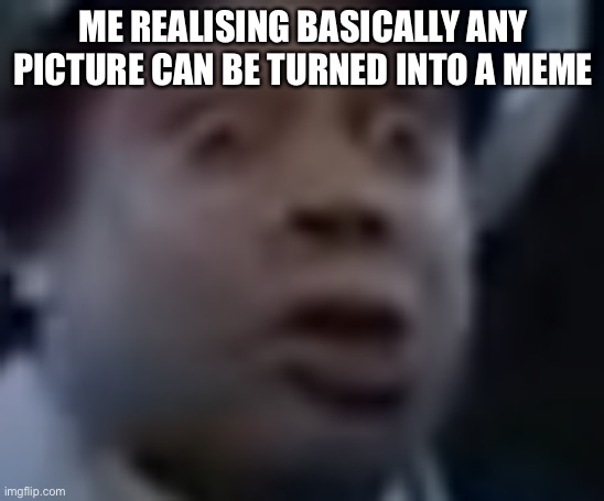 Realisation | ME REALISING BASICALLY ANY PICTURE CAN BE TURNED INTO A MEME | image tagged in kenan thompson surprised | made w/ Imgflip meme maker