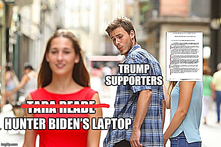 What’s in that affidavit? Well, wouldn’t you like to know? | image tagged in trump supporters hunter biden s laptop | made w/ Imgflip meme maker