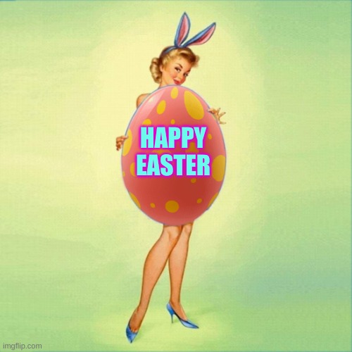 Happy Easter! |  HAPPY EASTER | image tagged in happy easter,egg,bunny,cheesecake,easter,easter bunny | made w/ Imgflip meme maker
