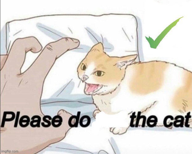 High Quality Please do the cat Blank Meme Template