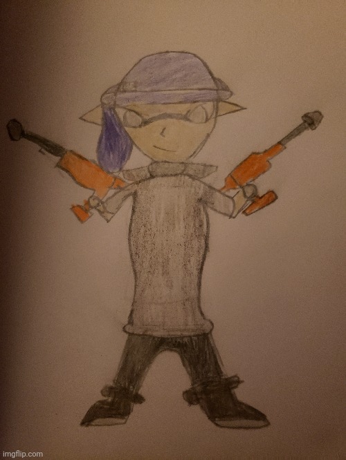 My brother's splatoon character and potentially Inkmatas's brother Snorlax | image tagged in idk why he named him that | made w/ Imgflip meme maker