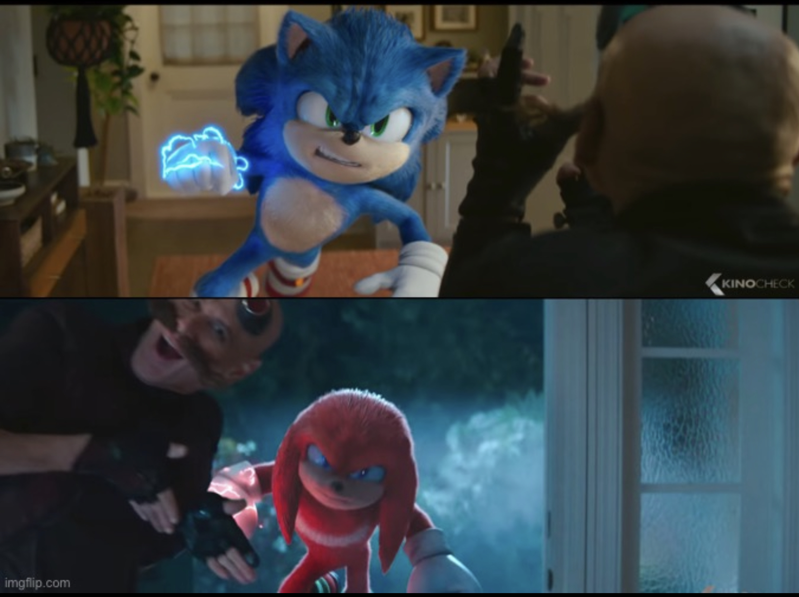 High Quality Sonic movie 2 Eggman moves out of way Blank Meme Template