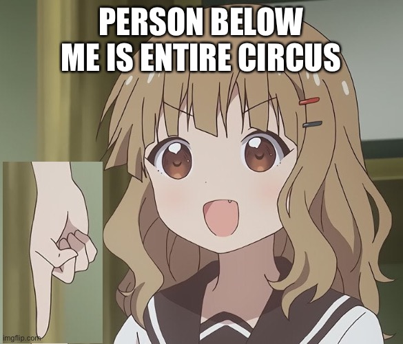 The person above me | PERSON BELOW ME IS ENTIRE CIRCUS | image tagged in the person above me | made w/ Imgflip meme maker