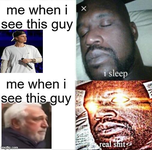 lawrence stroll is religion, lawrence stroll is life, lawrence stroll is everything | me when i see this guy; me when i see this guy | image tagged in memes,sleeping shaq,shitpost | made w/ Imgflip meme maker