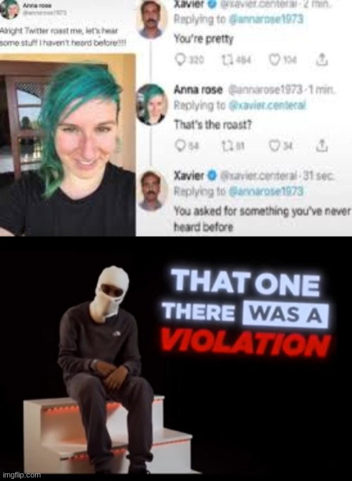 Violation | image tagged in that one there was a violation,roasted,sickburn | made w/ Imgflip meme maker