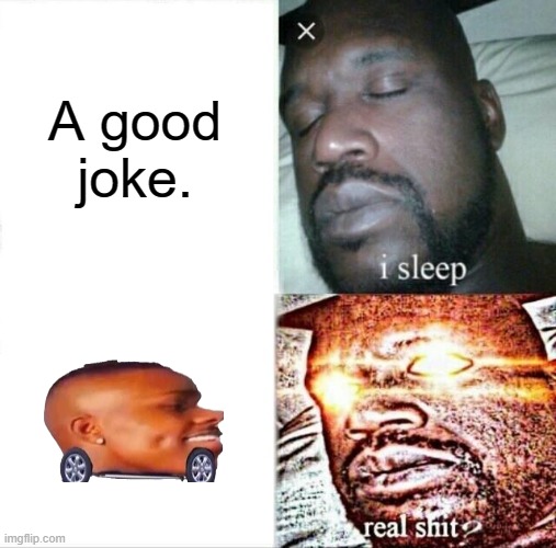Sleeping Shaq | A good joke. | image tagged in memes,sleeping shaq | made w/ Imgflip meme maker