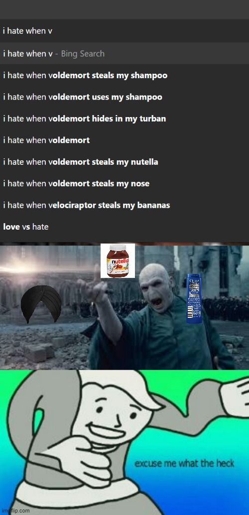 image tagged in voldemort,excuse me what the heck | made w/ Imgflip meme maker