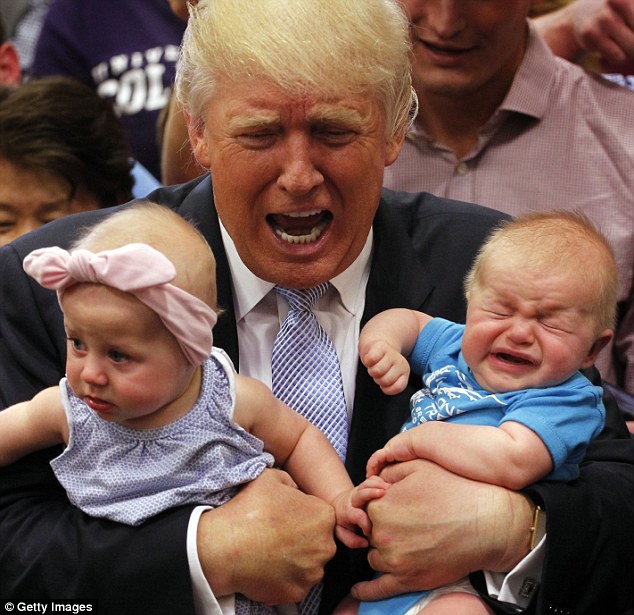 Trump eats babies Blank Meme Template