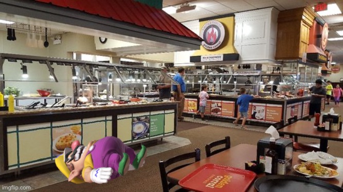 Wario dies from a heart attack after eating too much in Golden Corral buffet.mp3 | image tagged in wario dies,wario,buffet,golden corral,memes | made w/ Imgflip meme maker