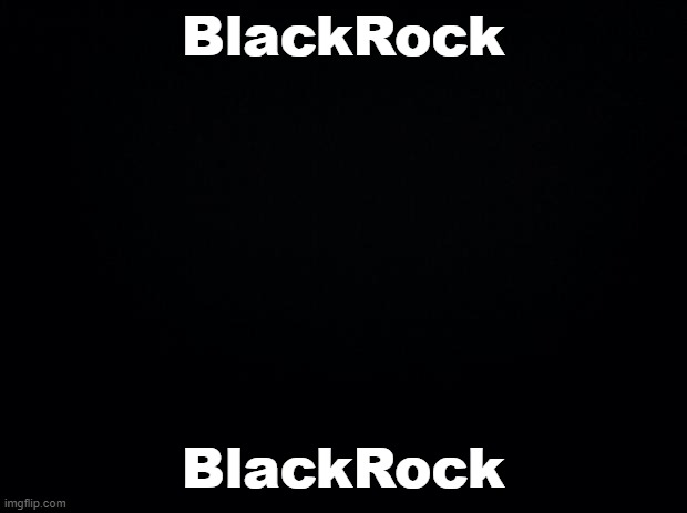 Controls world | BlackRock; BlackRock | image tagged in black background | made w/ Imgflip meme maker