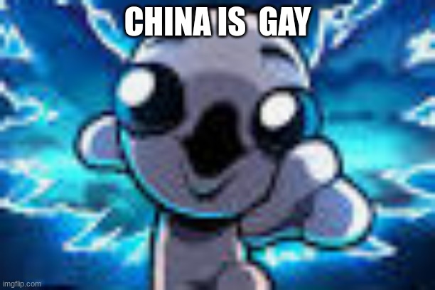 isaac Pog | CHINA IS  GAY | image tagged in isaac pog | made w/ Imgflip meme maker