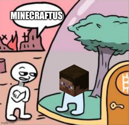 minecraft | MINECRAFTUS | image tagged in amogus | made w/ Imgflip meme maker
