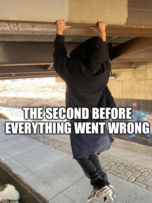 THE SECOND BEFORE EVERYTHING WENT WRONG | image tagged in jack sparrow being chased | made w/ Imgflip meme maker