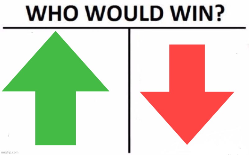 upvote or down vote? | image tagged in who would win,up and down | made w/ Imgflip meme maker