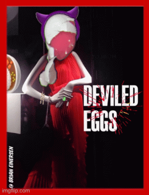 Deviled Eggs | image tagged in gifs,fashion,window design,bergdorf goodman,deviled eggs,brian einersen | made w/ Imgflip images-to-gif maker
