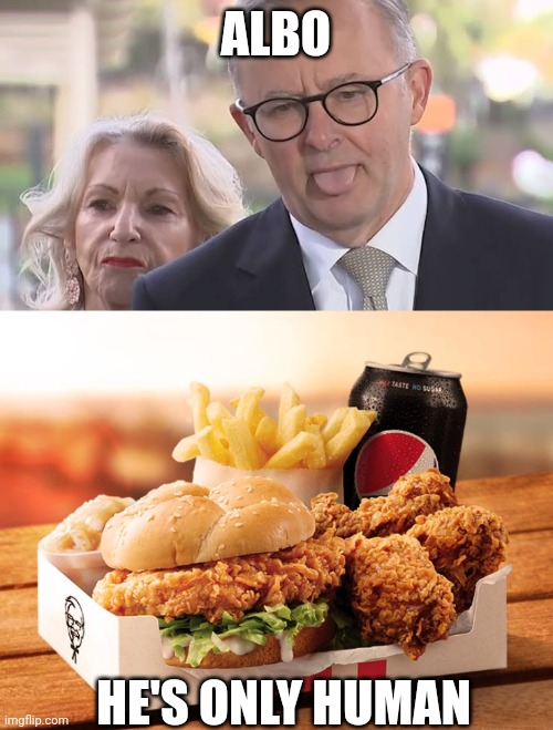 Albo and a chicken feed, yum yum yum. | ALBO; HE'S ONLY HUMAN | made w/ Imgflip meme maker