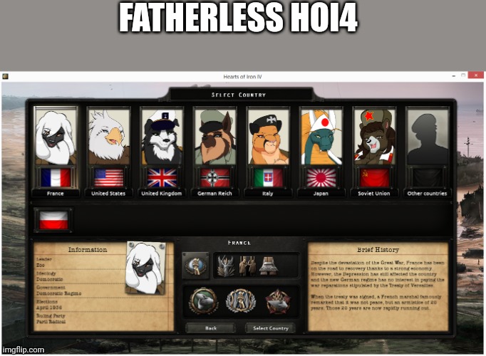 FATHERLESS HOI4 | made w/ Imgflip meme maker