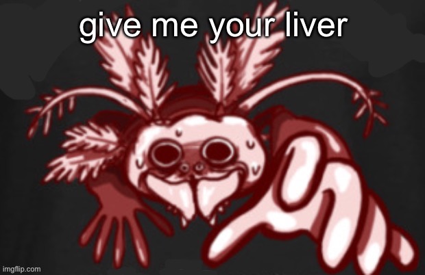 this is the image I’m spamming the DSMP stream with | give me your liver | image tagged in shitpost status | made w/ Imgflip meme maker