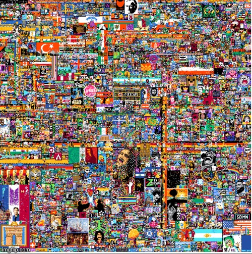 r/place screenshotted from above | image tagged in r/place | made w/ Imgflip meme maker