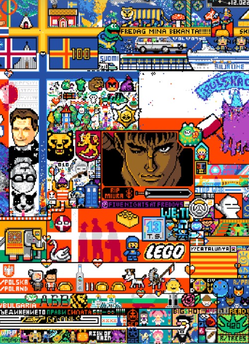 [[BIG SHOT]], Sweden, Denmark, Hungary. | image tagged in r/place | made w/ Imgflip meme maker