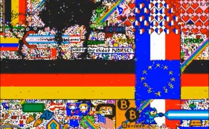 aftermath of the french-german war on r/place | image tagged in r/place | made w/ Imgflip meme maker